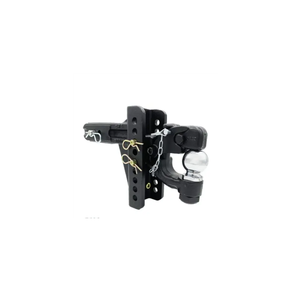 Adjustable Trailer Hitch Ball Mount - With Built-In Pintle Hook - BLUBXH20262